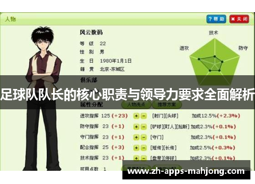 足球队队长的核心职责与领导力要求全面解析